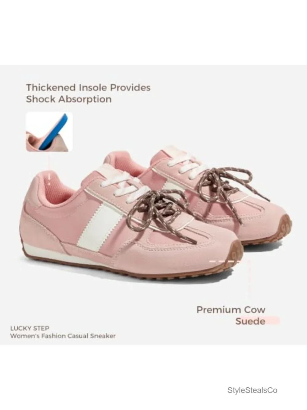 Retro Throwback Sneakers Suede Nylon Slip-Resistant Lace-Up Walking Shoes
